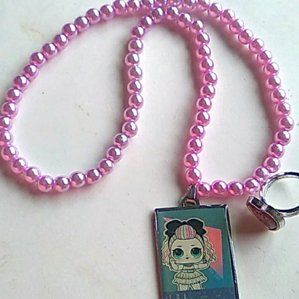 N/A pink beaded